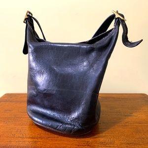 COACH BAG Vintage Shoulder bag Black Leather